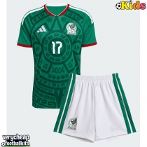 Mexico Orbelin Pineda #17 Replica Home Minikit World Cup 2026 Short Sleeve (+ pants)